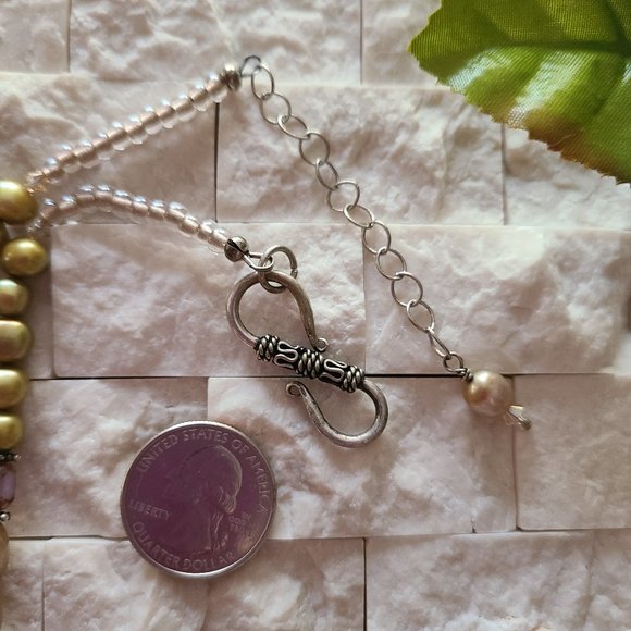 Abalone Shell Spikes & Pearls - Picture 7 of 9